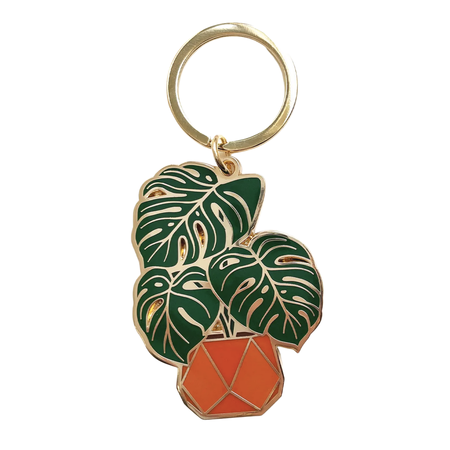 Monstera Keychain
