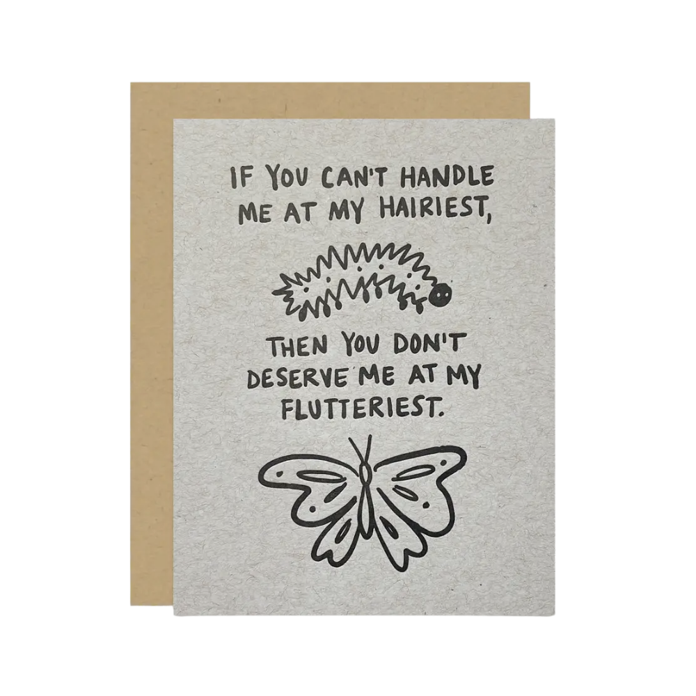 Flutteriest Letterpress Card