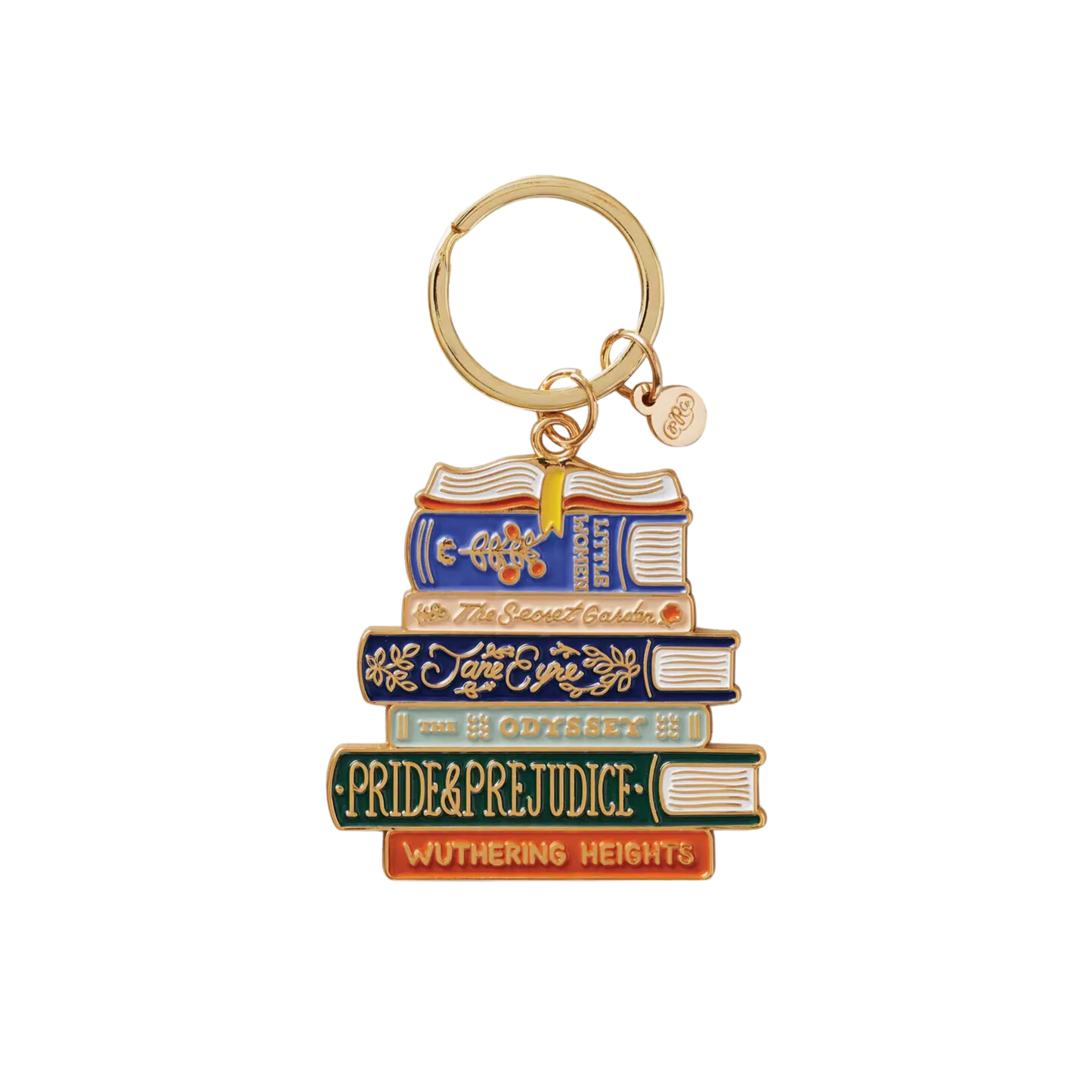 Book Club Enamel Keychain
