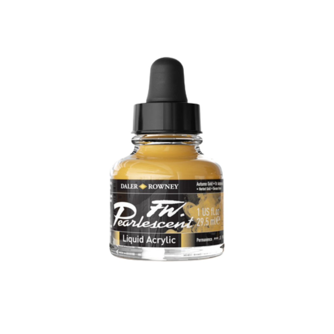FW Pearlescent Liquid Acrylic Ink 1oz - Autumn Gold