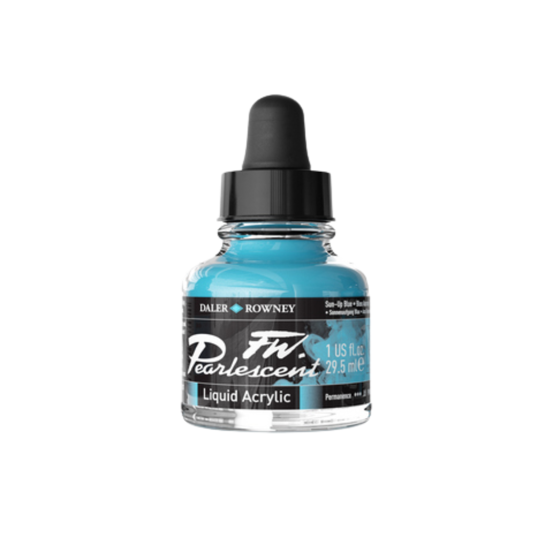 FW Pearlescent Liquid Acrylic Ink 1oz - Sun-Up Blue