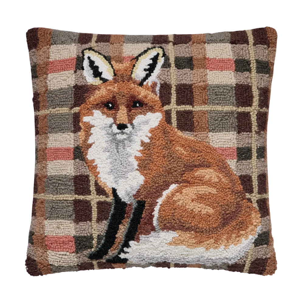 Fox Tartan Hook Pillow