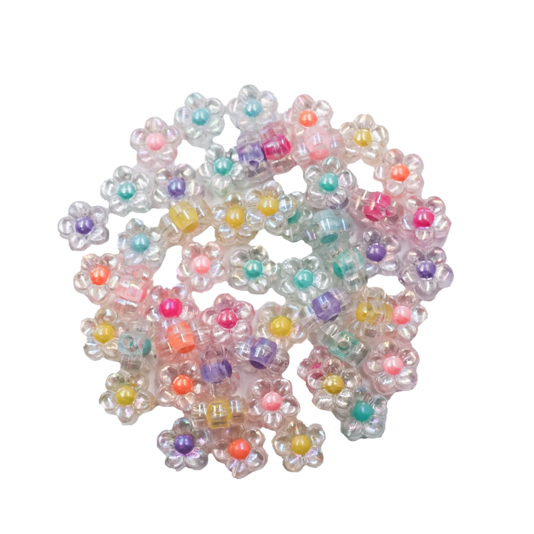 Acrylic Flower-Shaped Spacer Beads