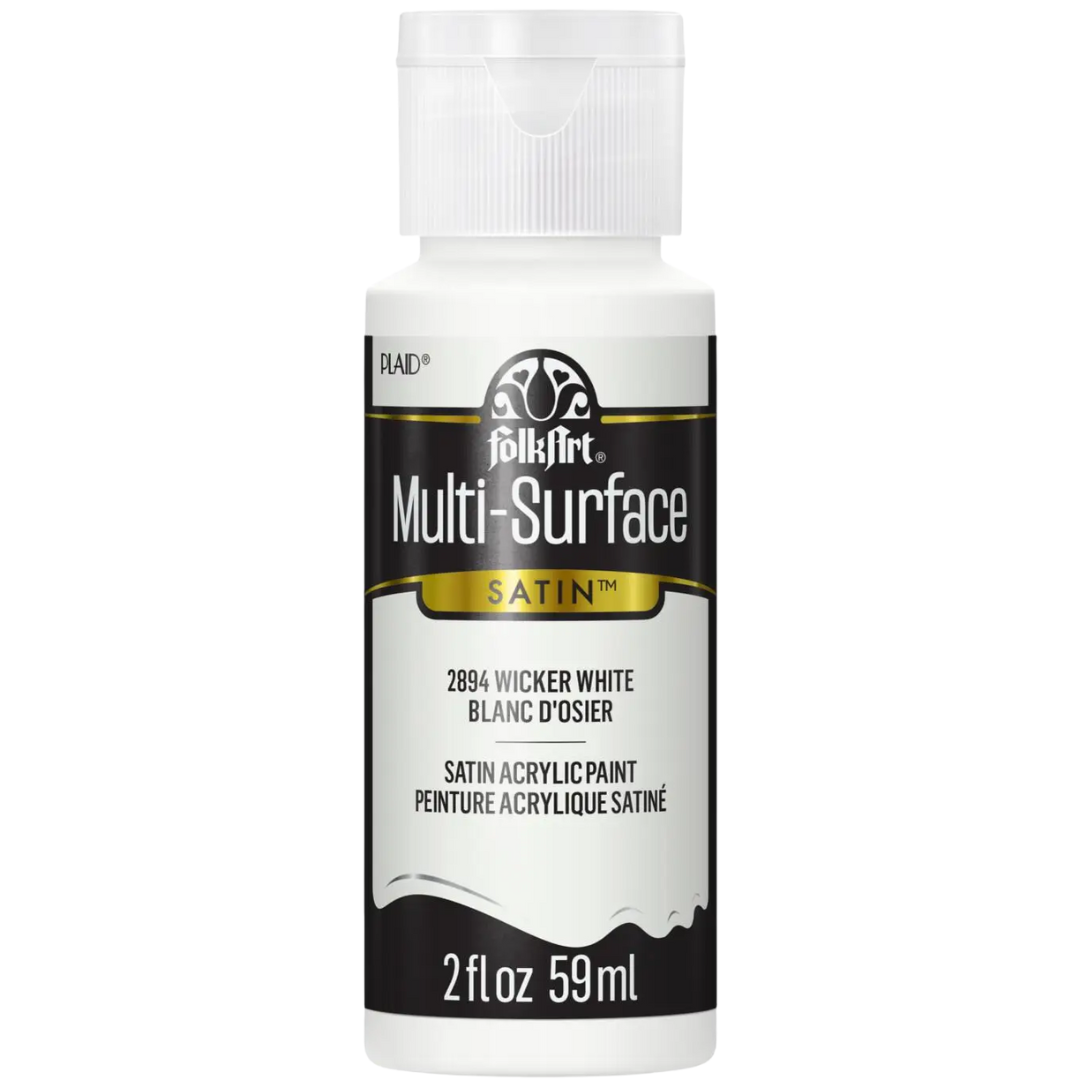 FolkArt Multi-Surface Satin Acrylic Paint 2 oz - Wicker White