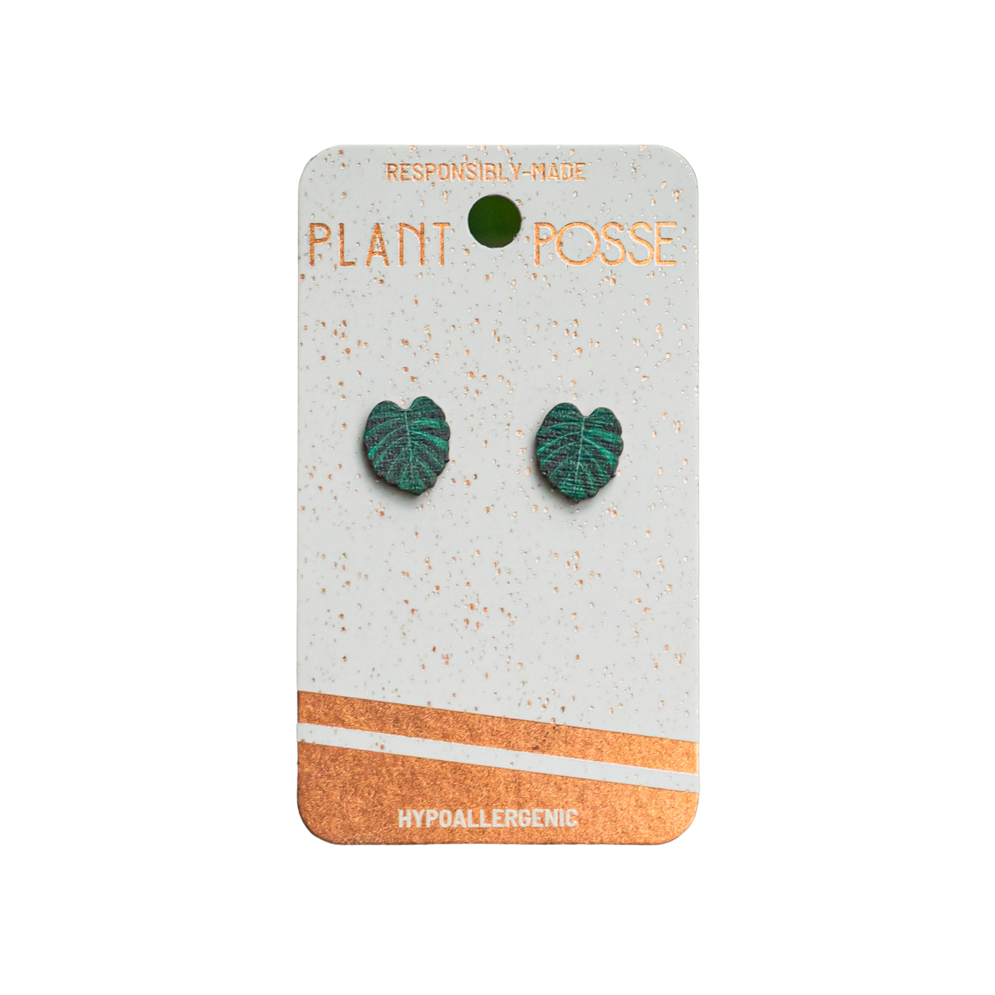 Monstera Stud Earrings