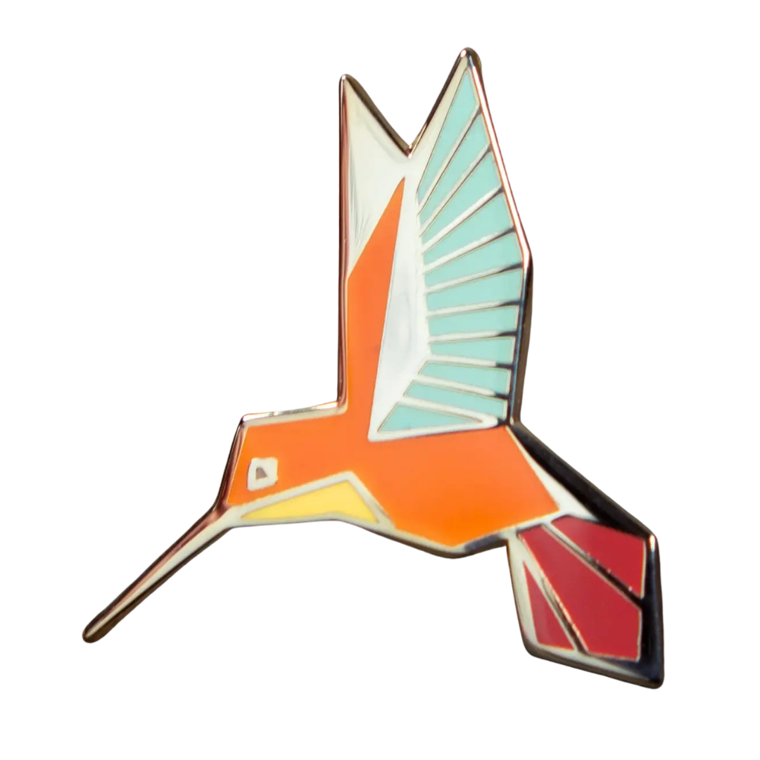 Rufous Hummingbird Enamel Pin
