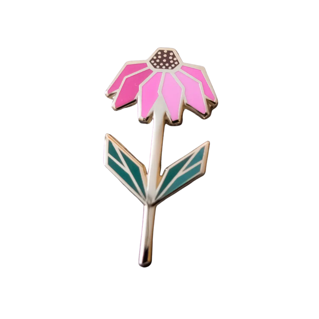 Coneflower Echinacea Enamel Pin