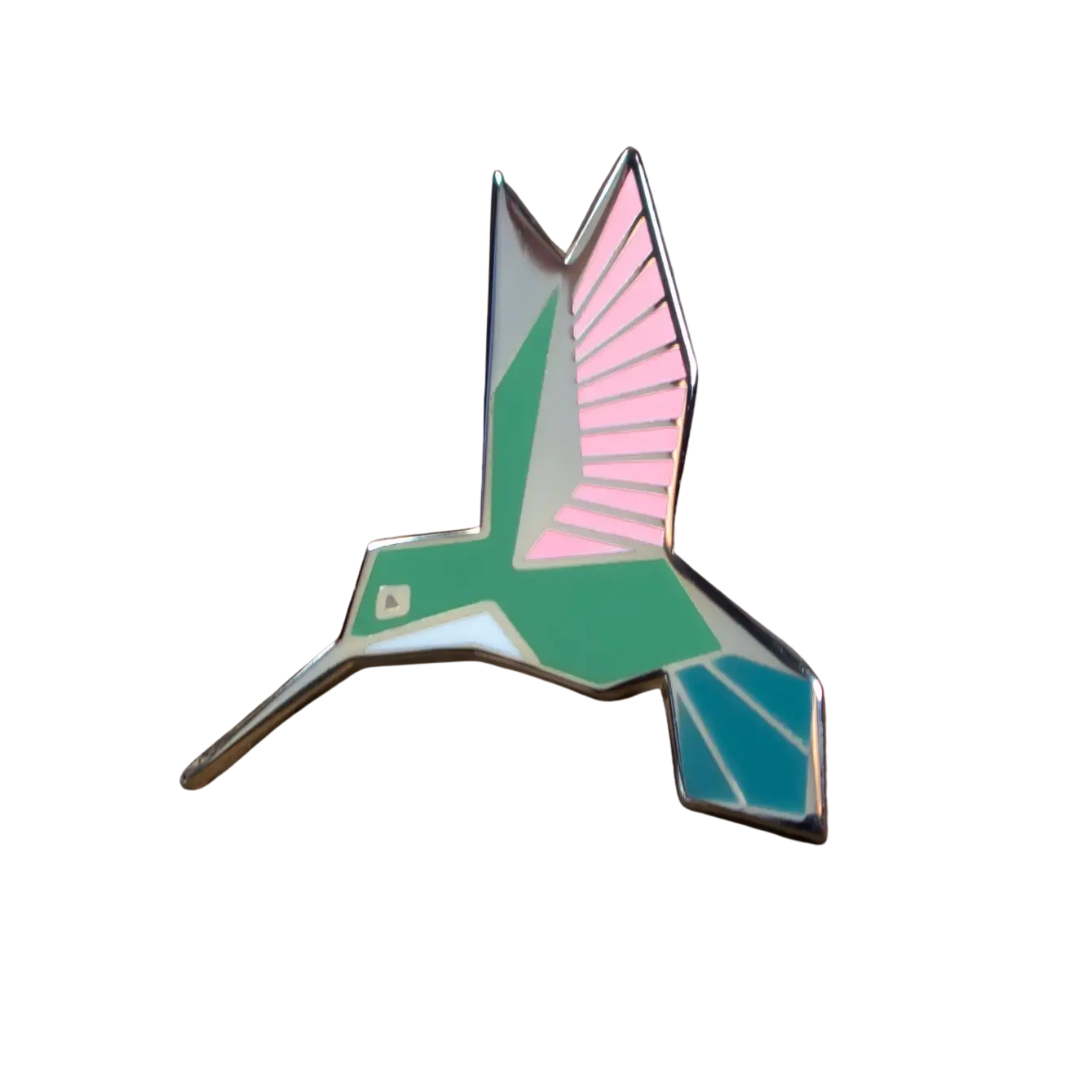 Ruby-Throated Hummingbird Enamel Pin
