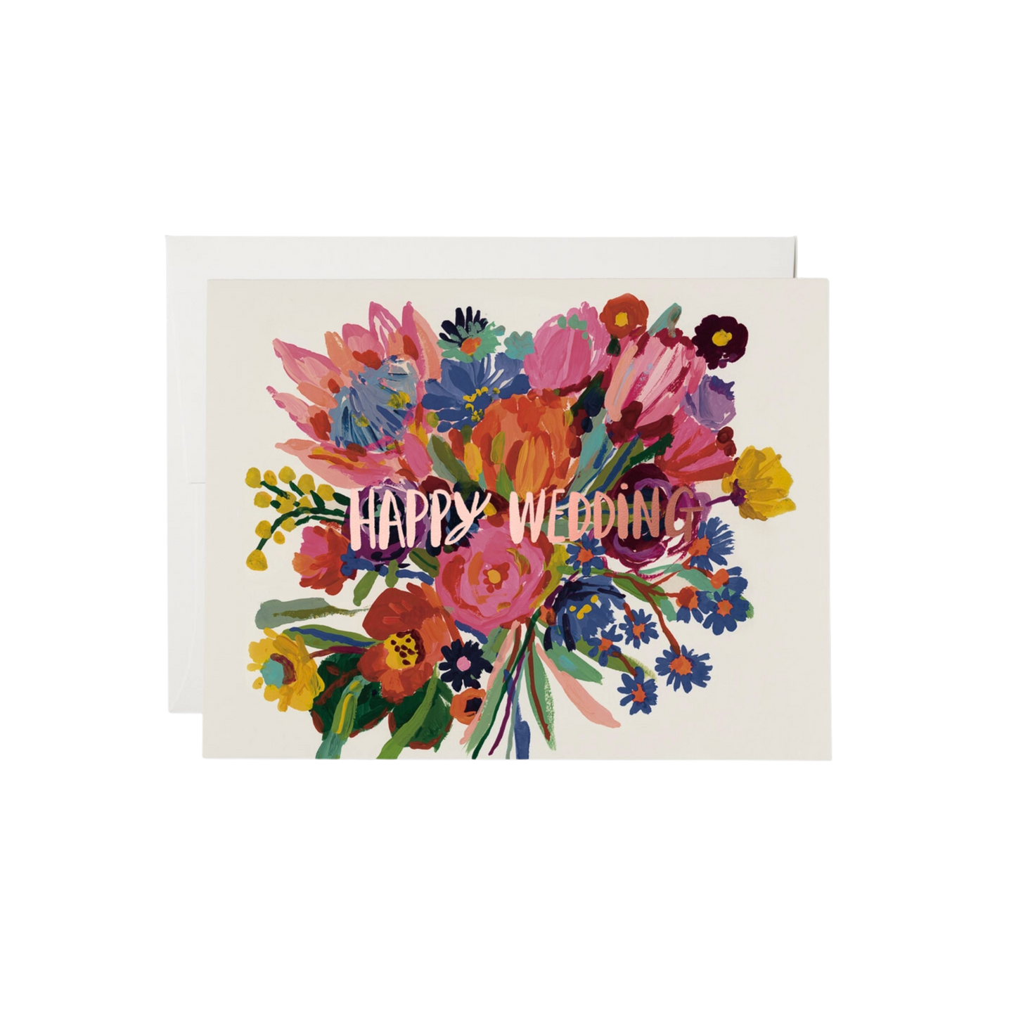 Happy Wedding Flowers Card