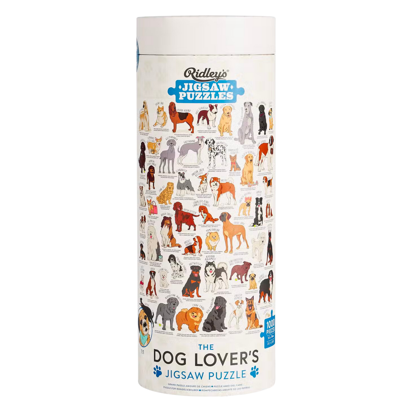 1000pc Dog Lover's Cream Jigsaw Puzzle