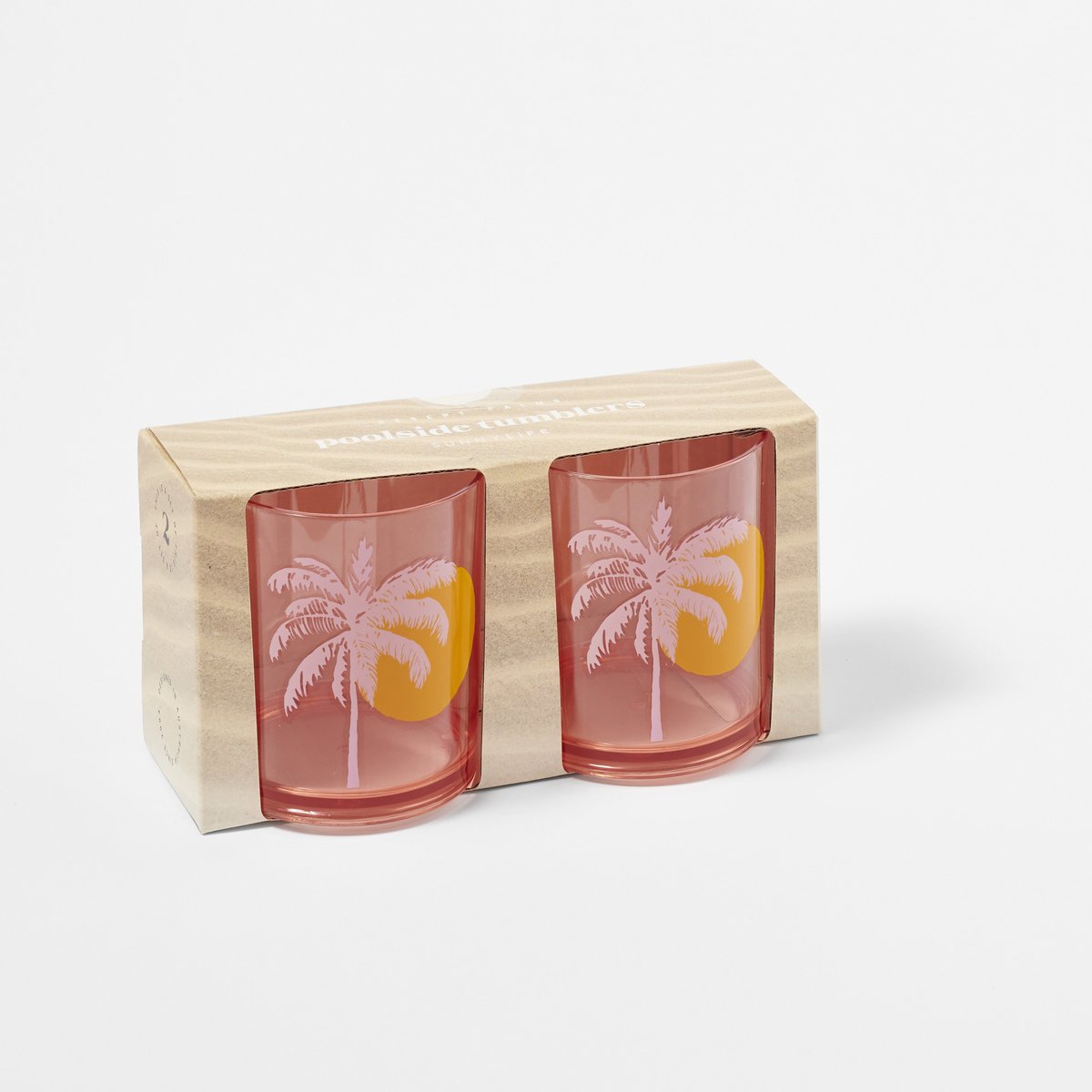 Desert Palms Poolside Tumbler - Set of 2