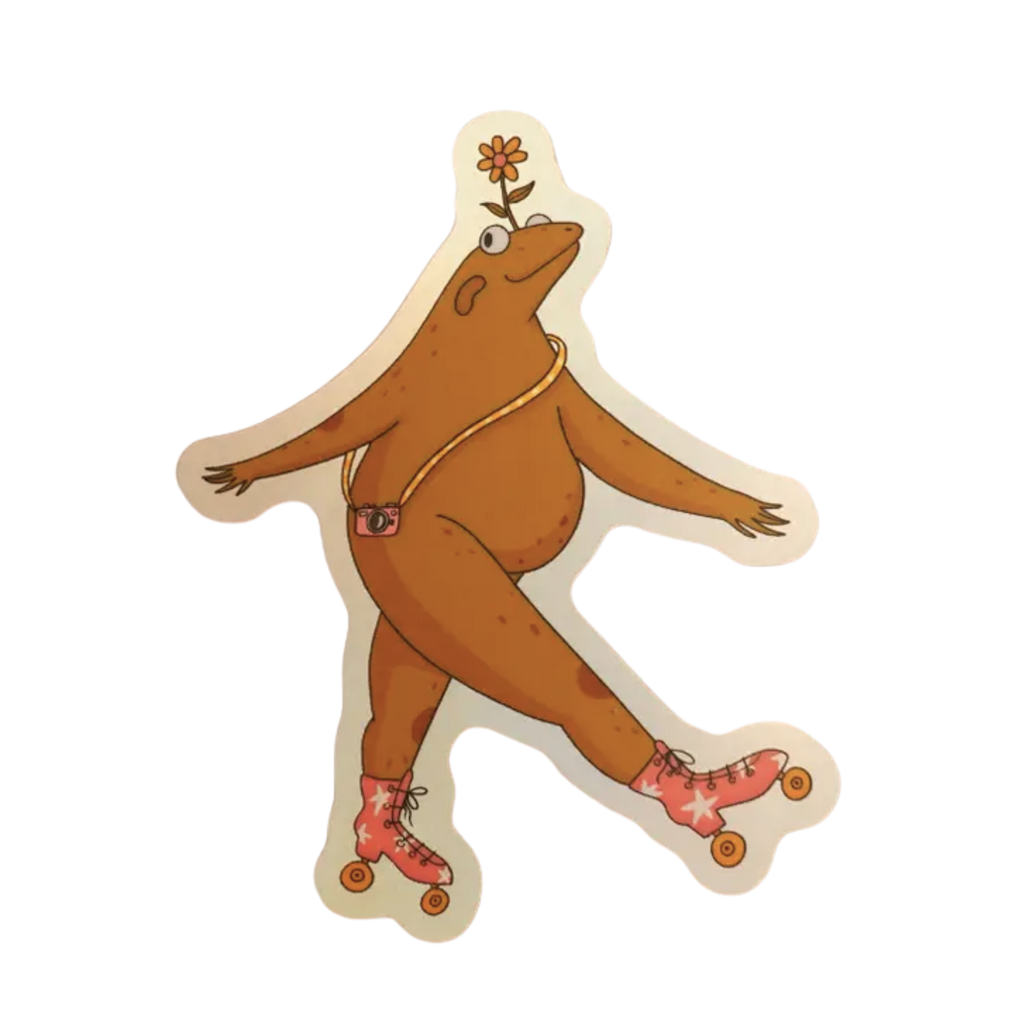 Roller Frog Shiny Sticker