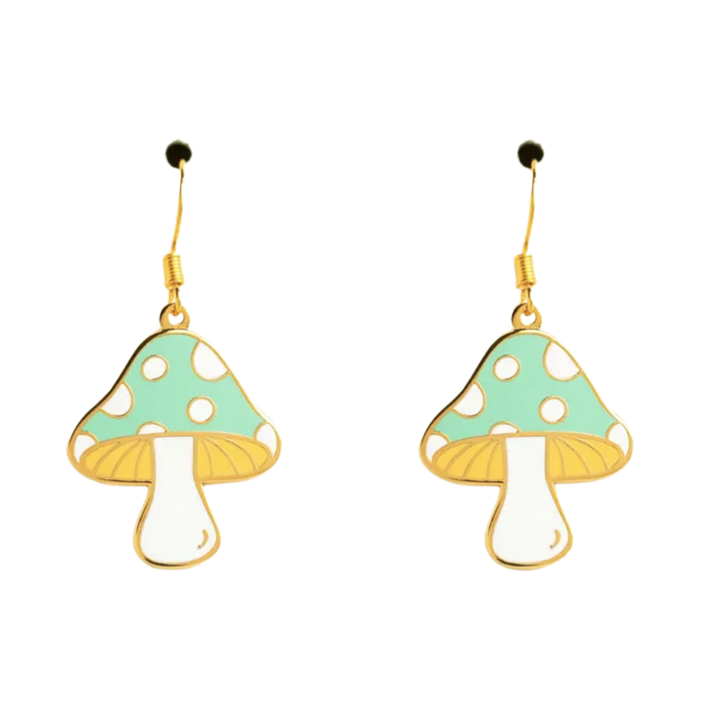 Aqua Mushroom Earrings