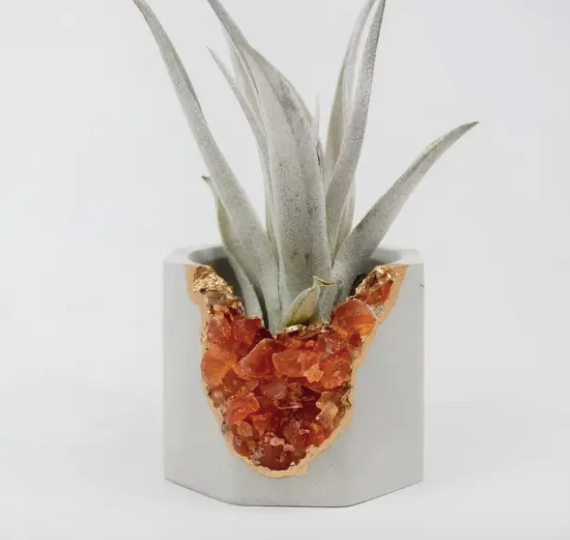 Carnelian Geode Vessel (planter only)