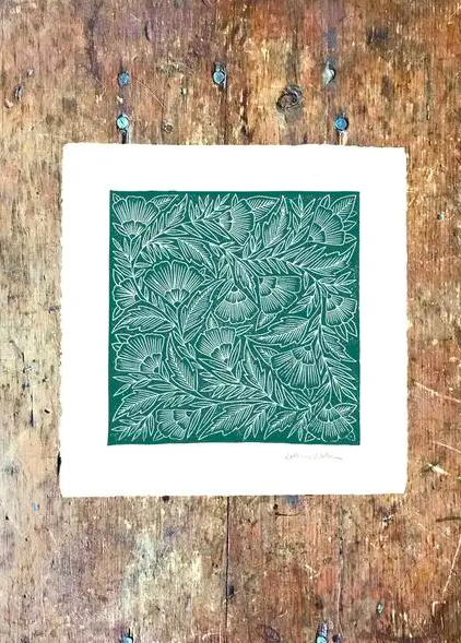 Katharine Watson 12" x 12" Block Printed Art Print