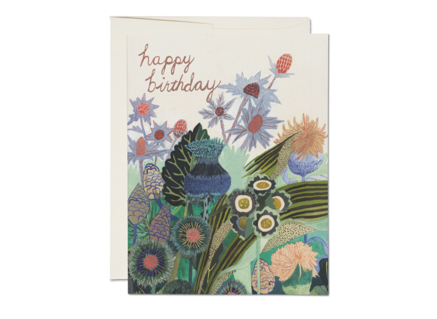 Thistle Happy Birthday Card