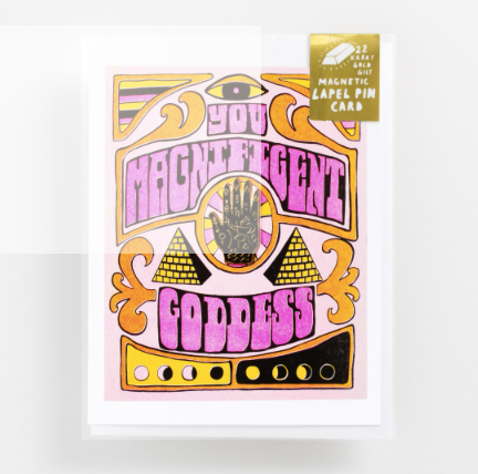 Magnificent Goddess - Lapel Pin Card