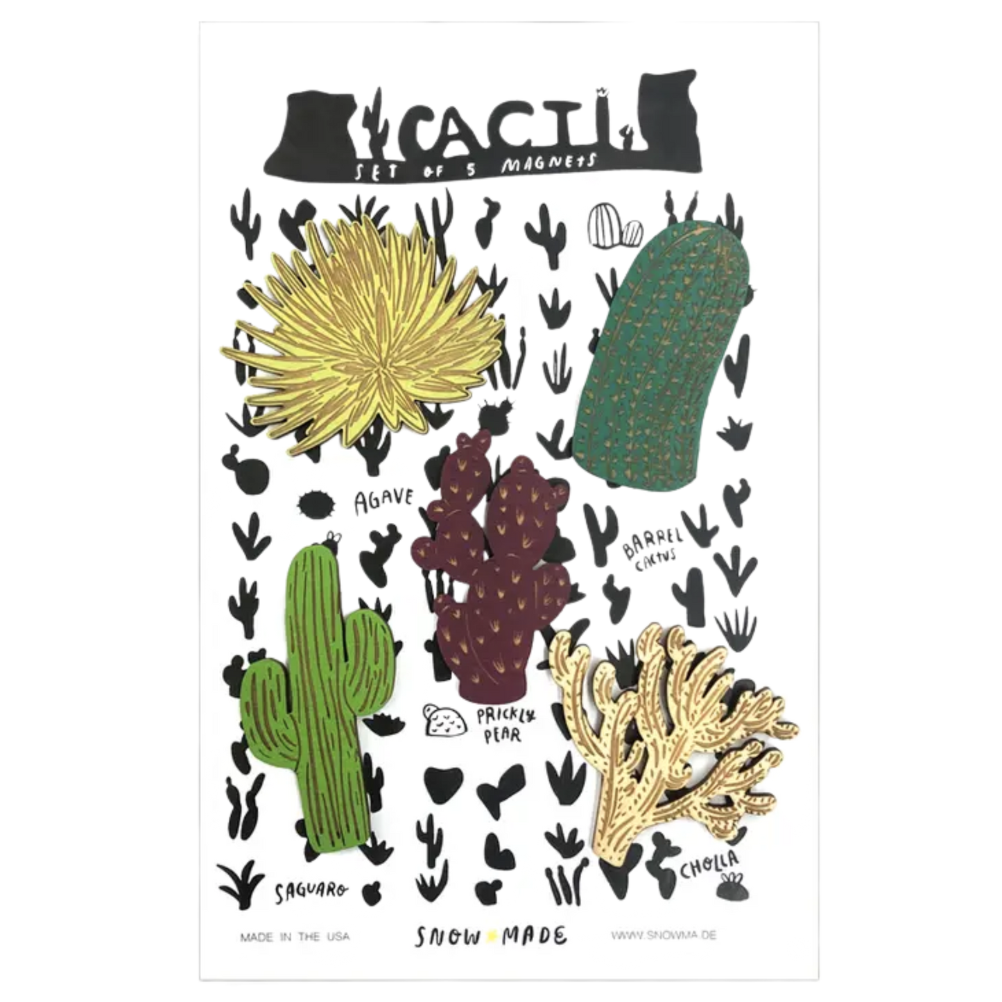 Cacti Magnets - Set of 5