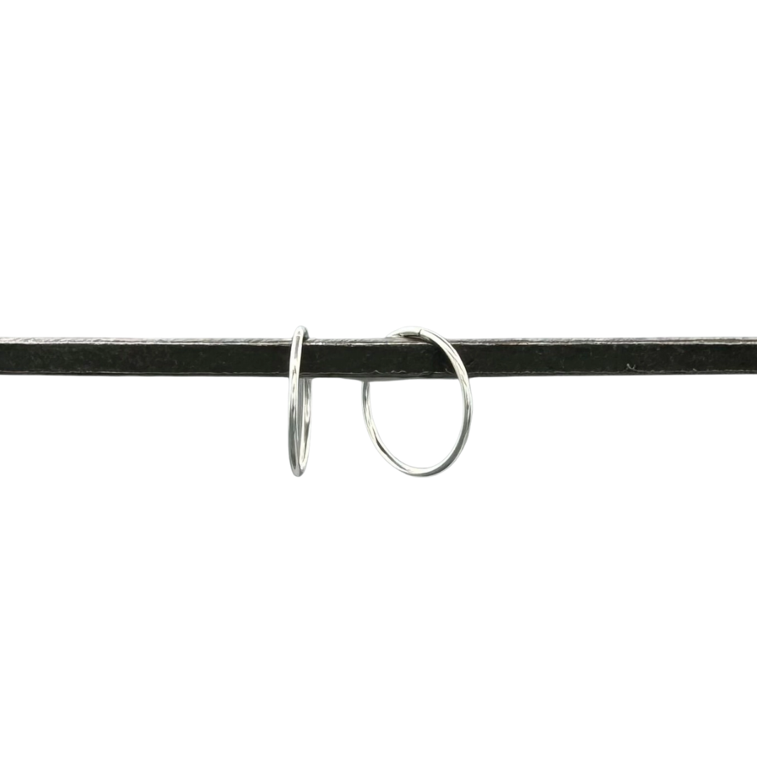 Silver 1mm Sleeper Hoops