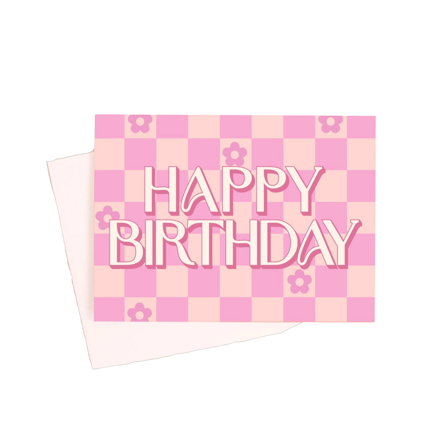 Happy Birthday Flower Check Card