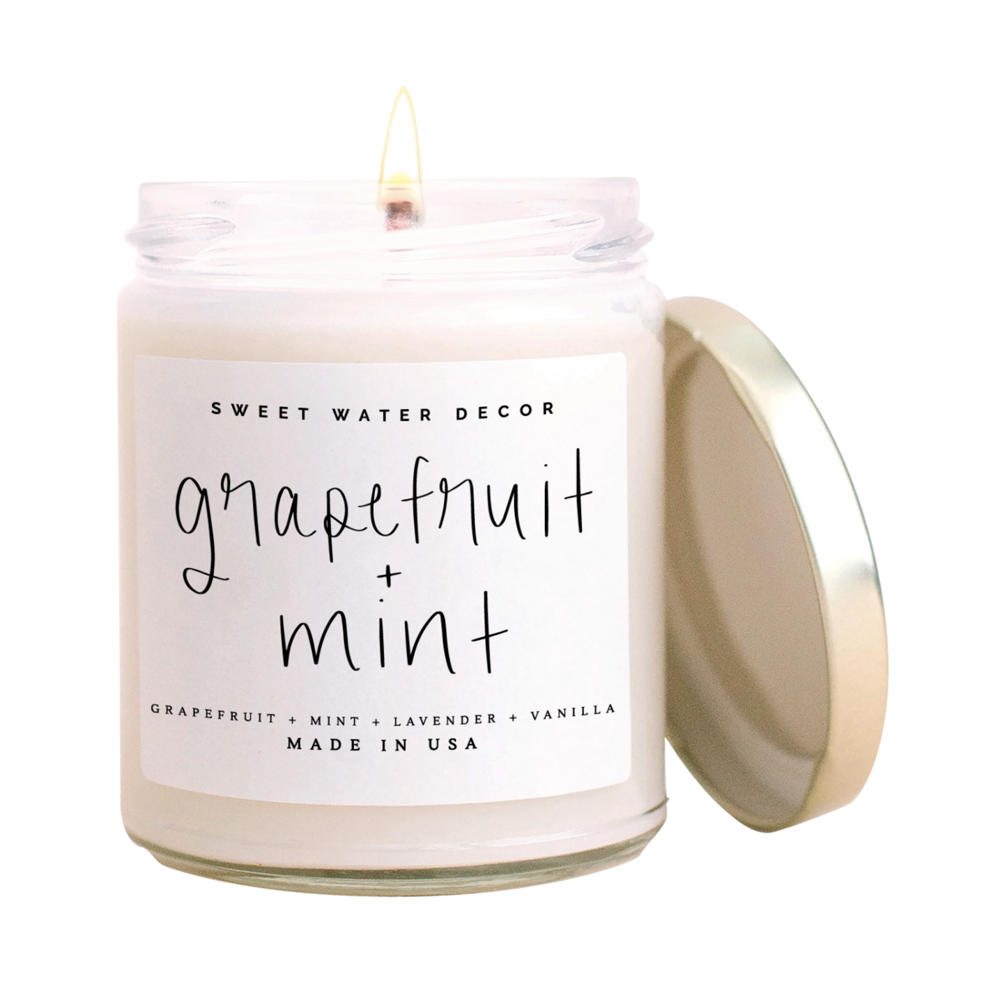 Grapefruit + Mint Soy Candle