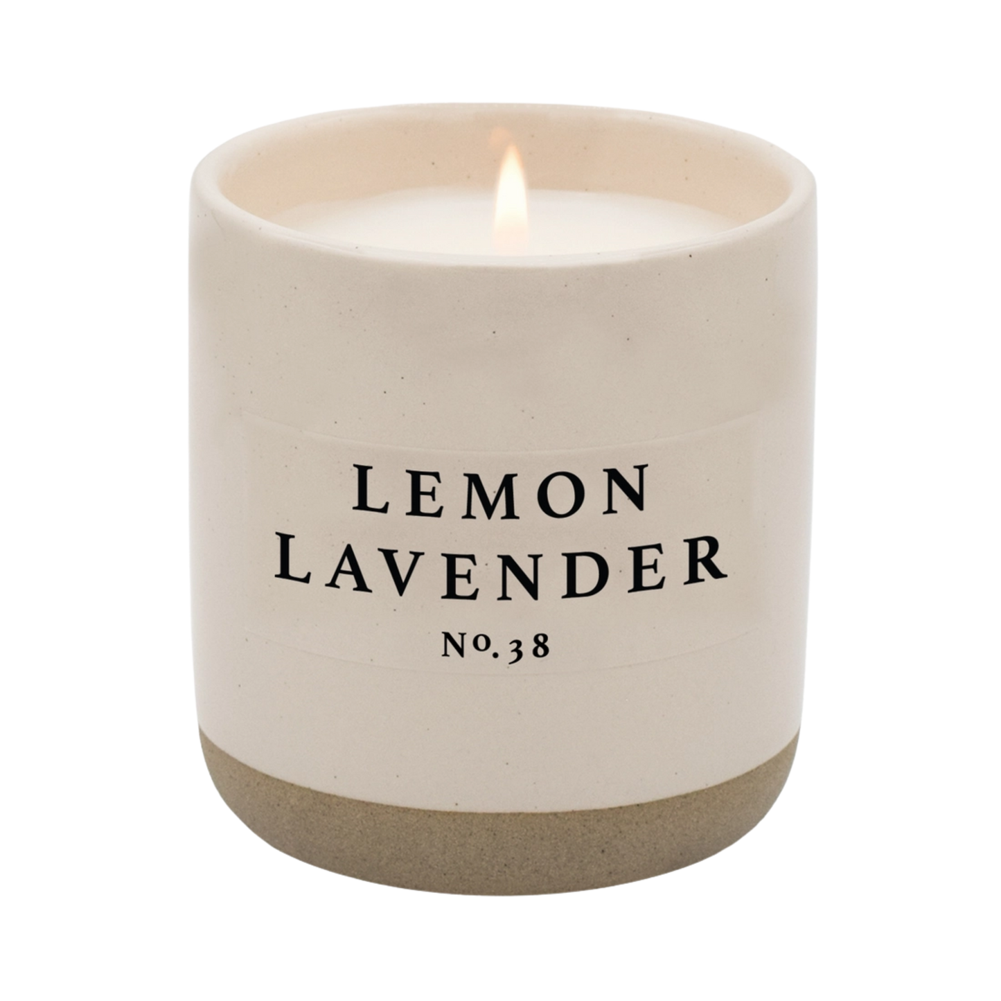 Lemon Lavender Soy Candle | Stoneware Candle Jar