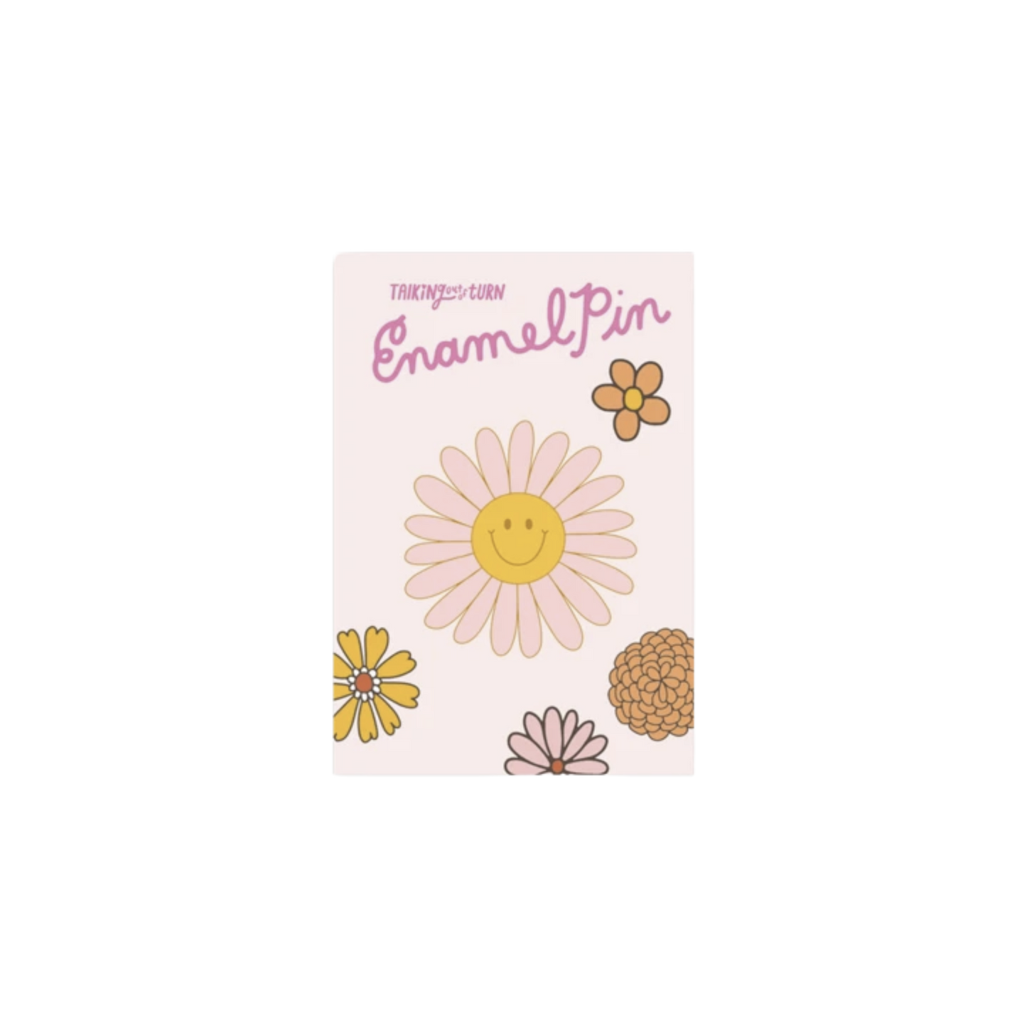 Smiley Flower Enamel Pin