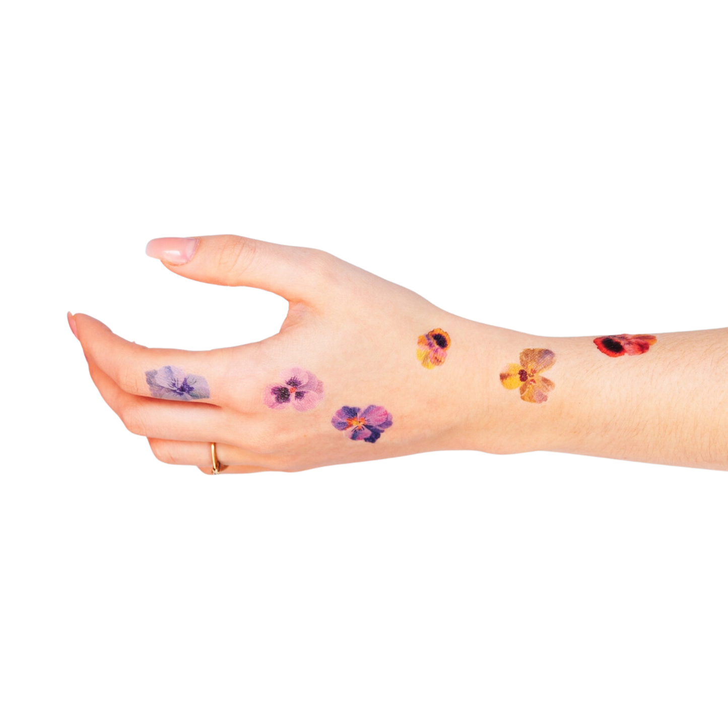 Pansies Tattoo Pair