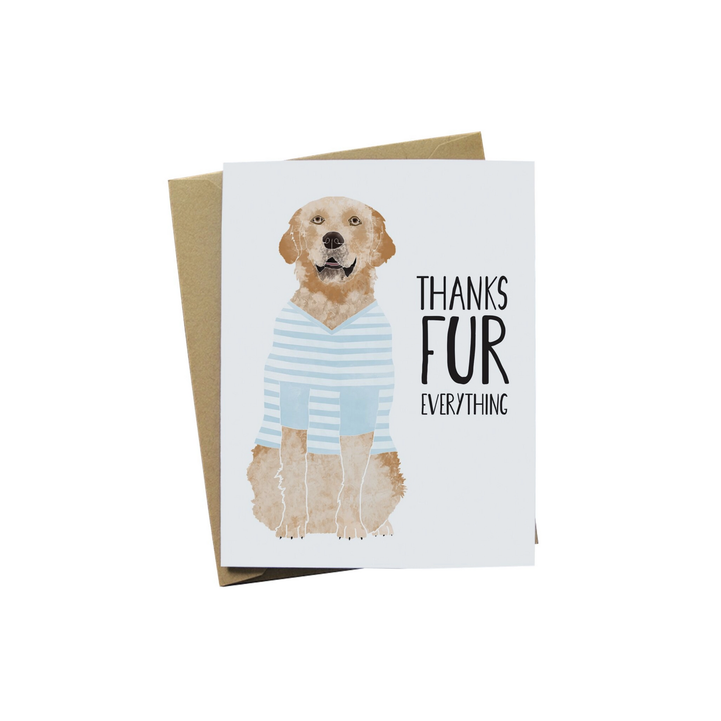 Golden Retriever Thank You Card