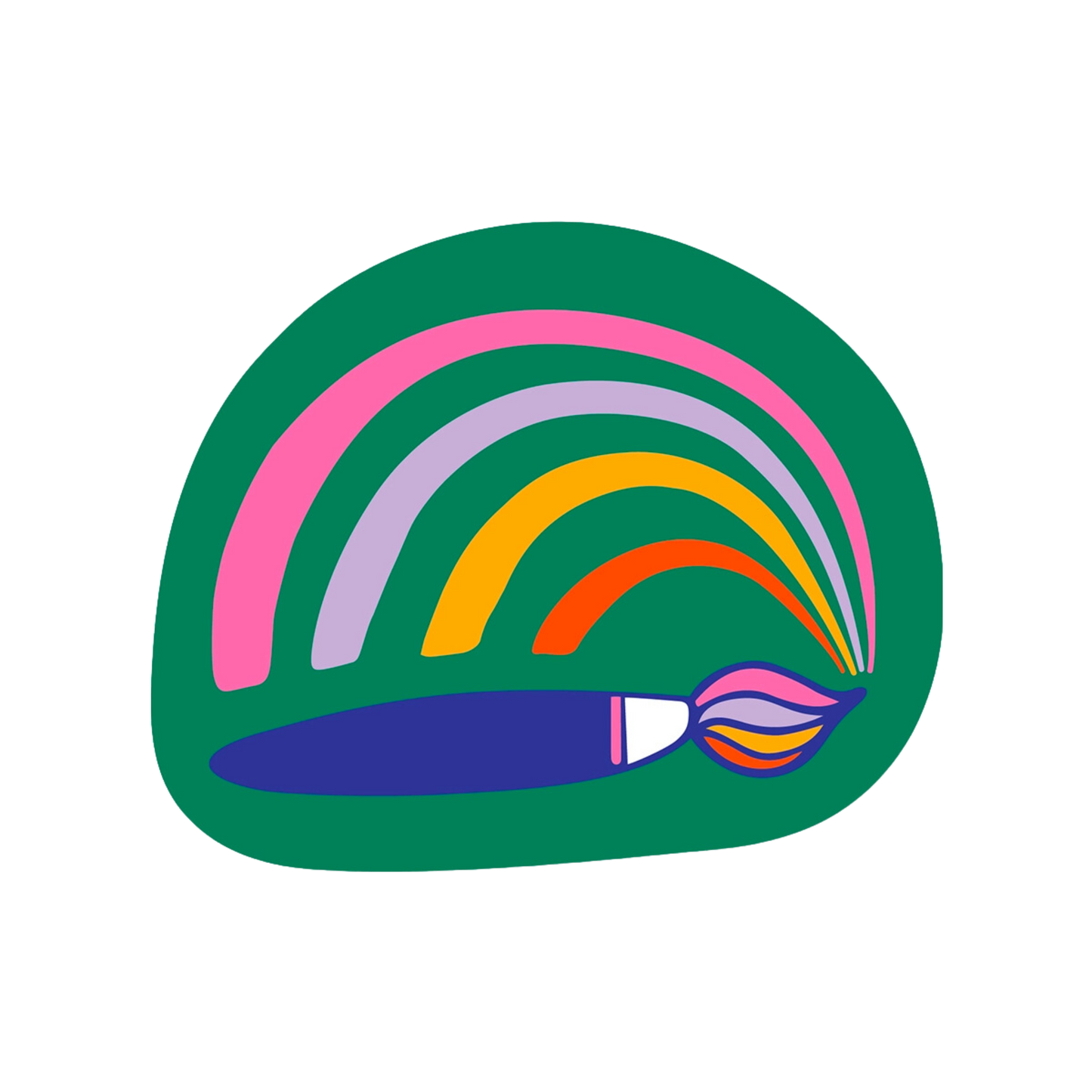 Brush Rainbow Sticker