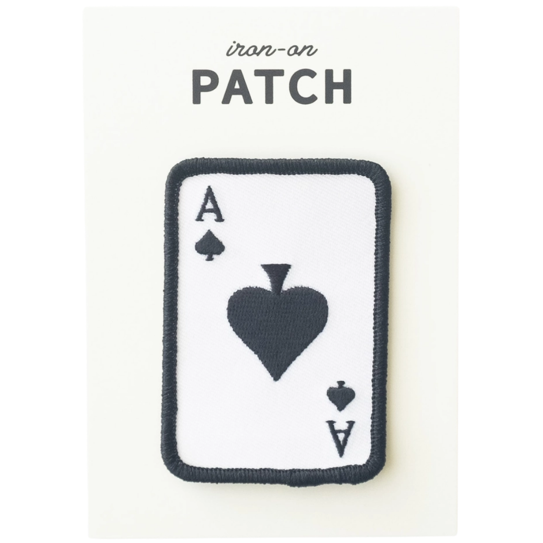 Ace of Spades Embroidered Iron On Patch