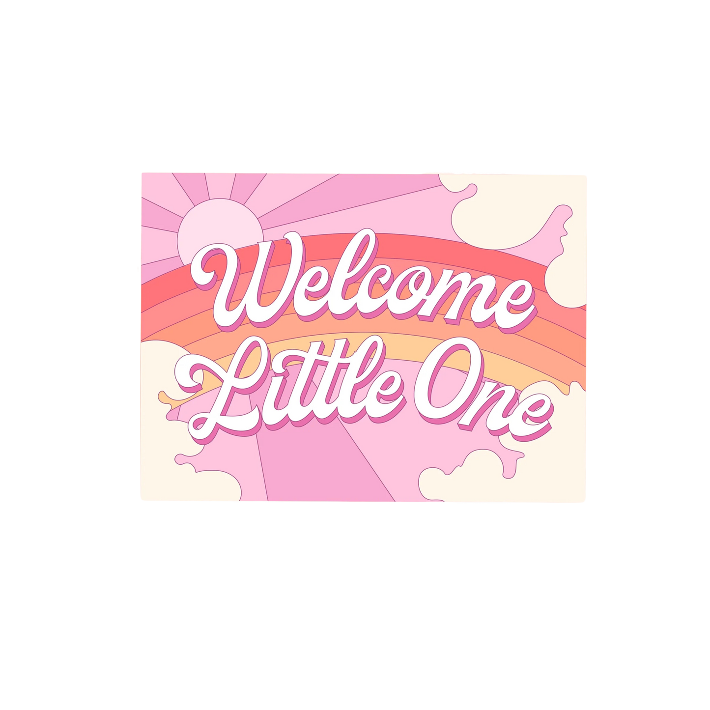 Welcome Little One Rainbow Card