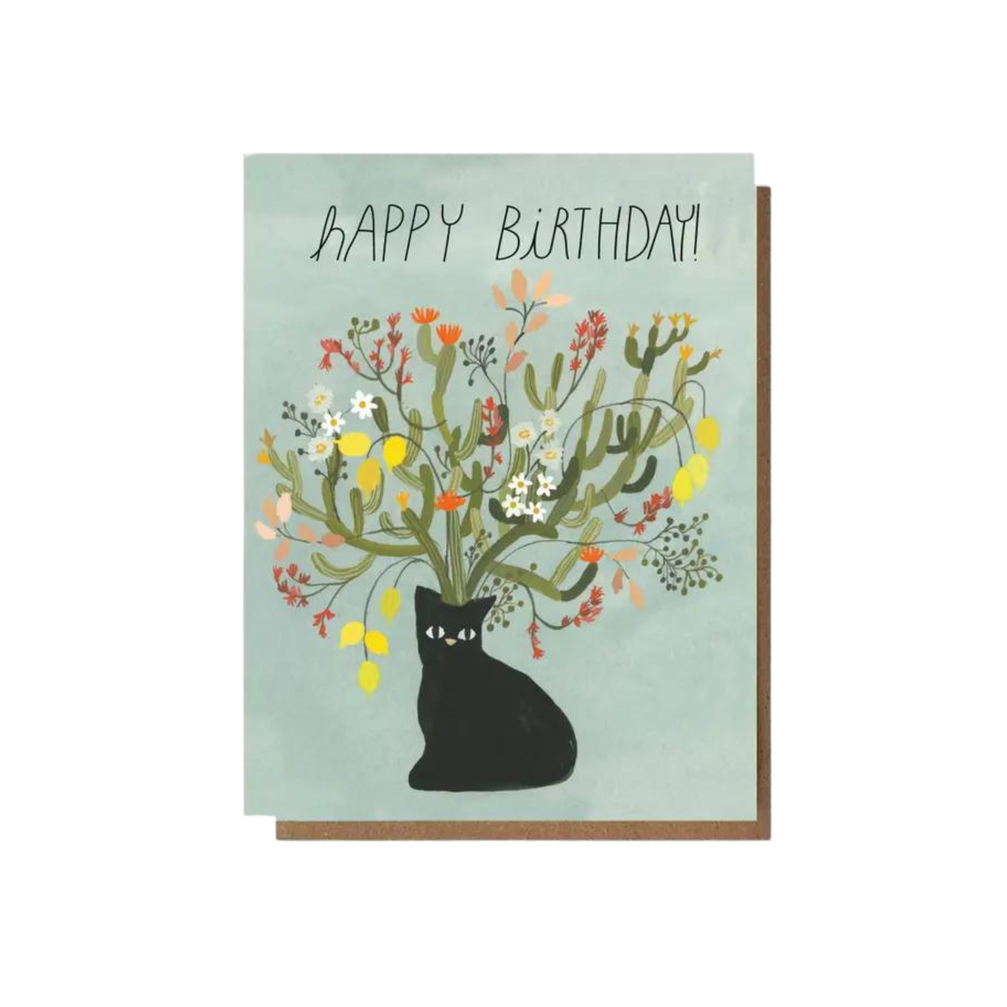 Happy Birthday Black Cat Card