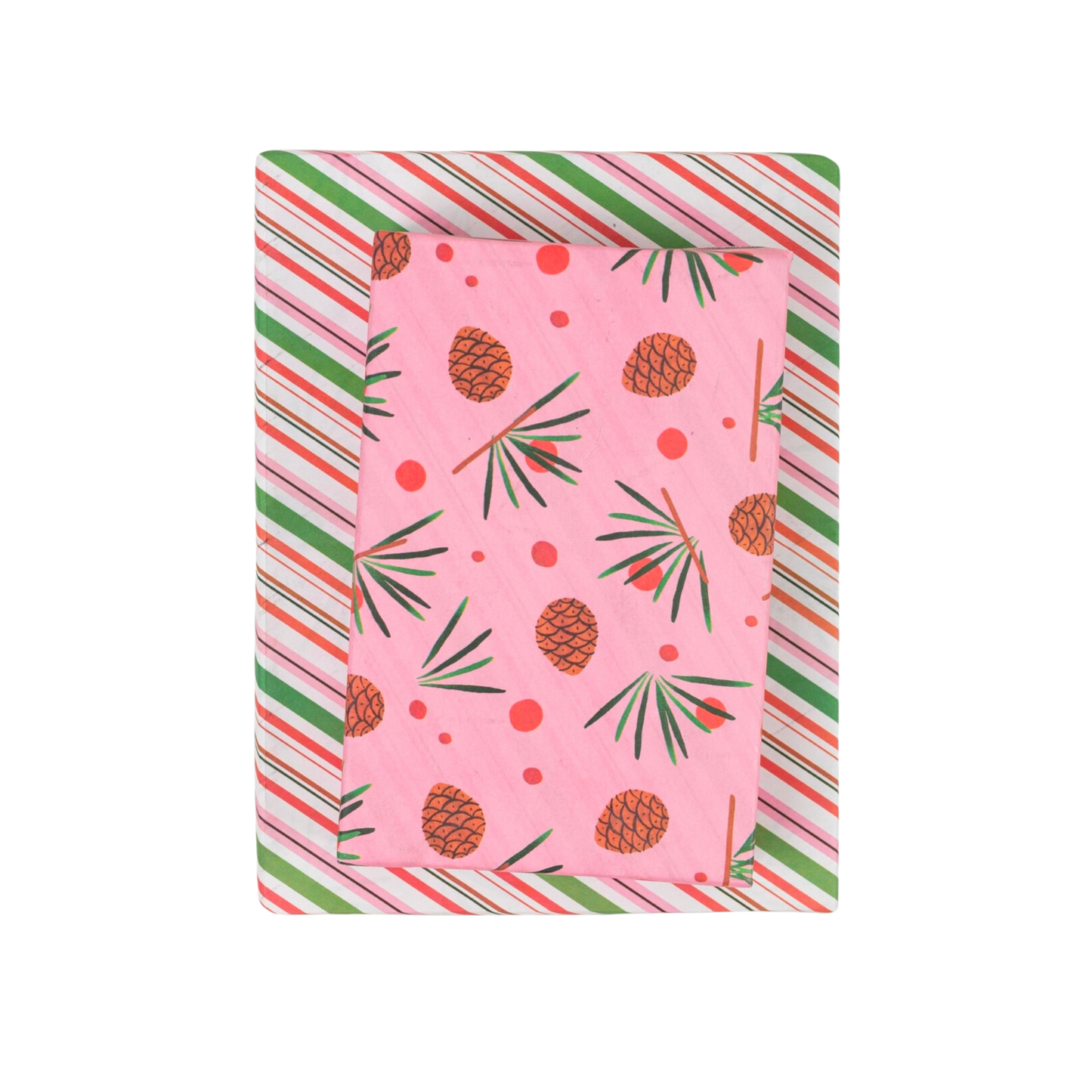Pink Pinecones Double Sided Eco Wrapping Paper