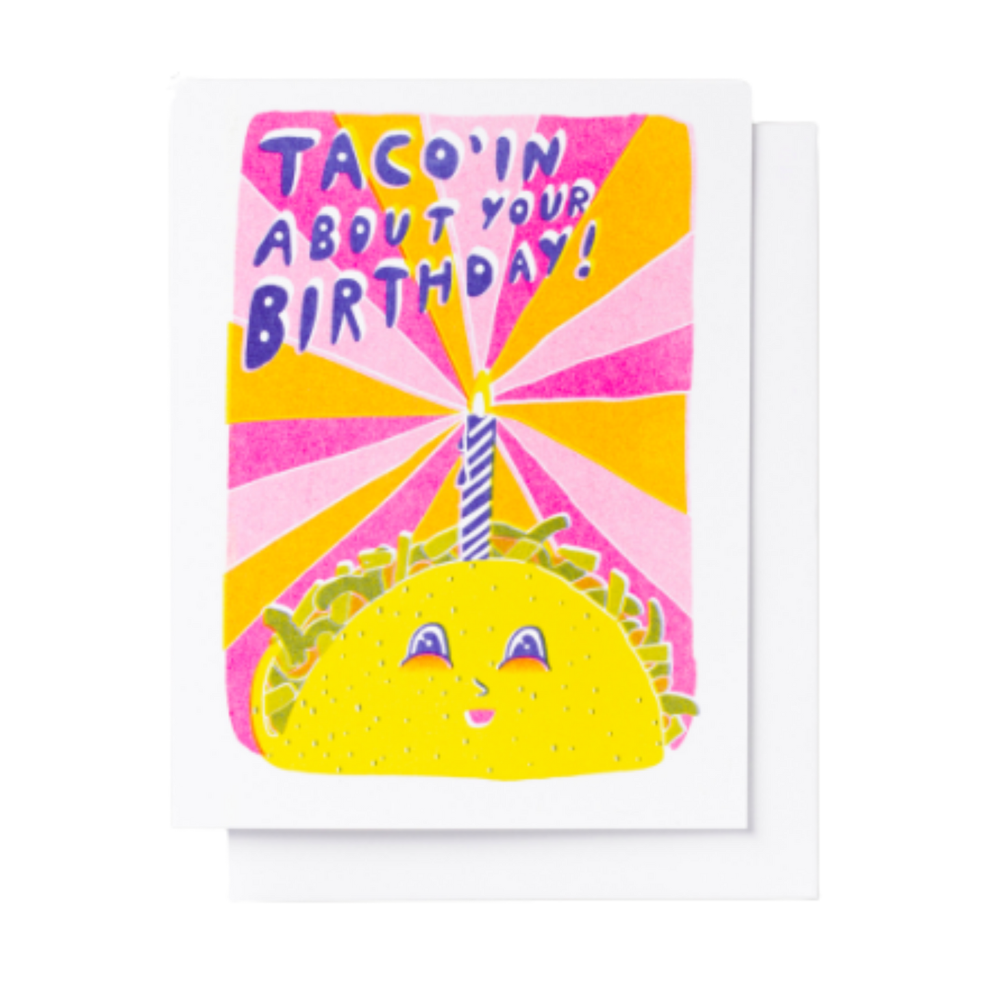Taco Birthday - Risograph Greeting Card