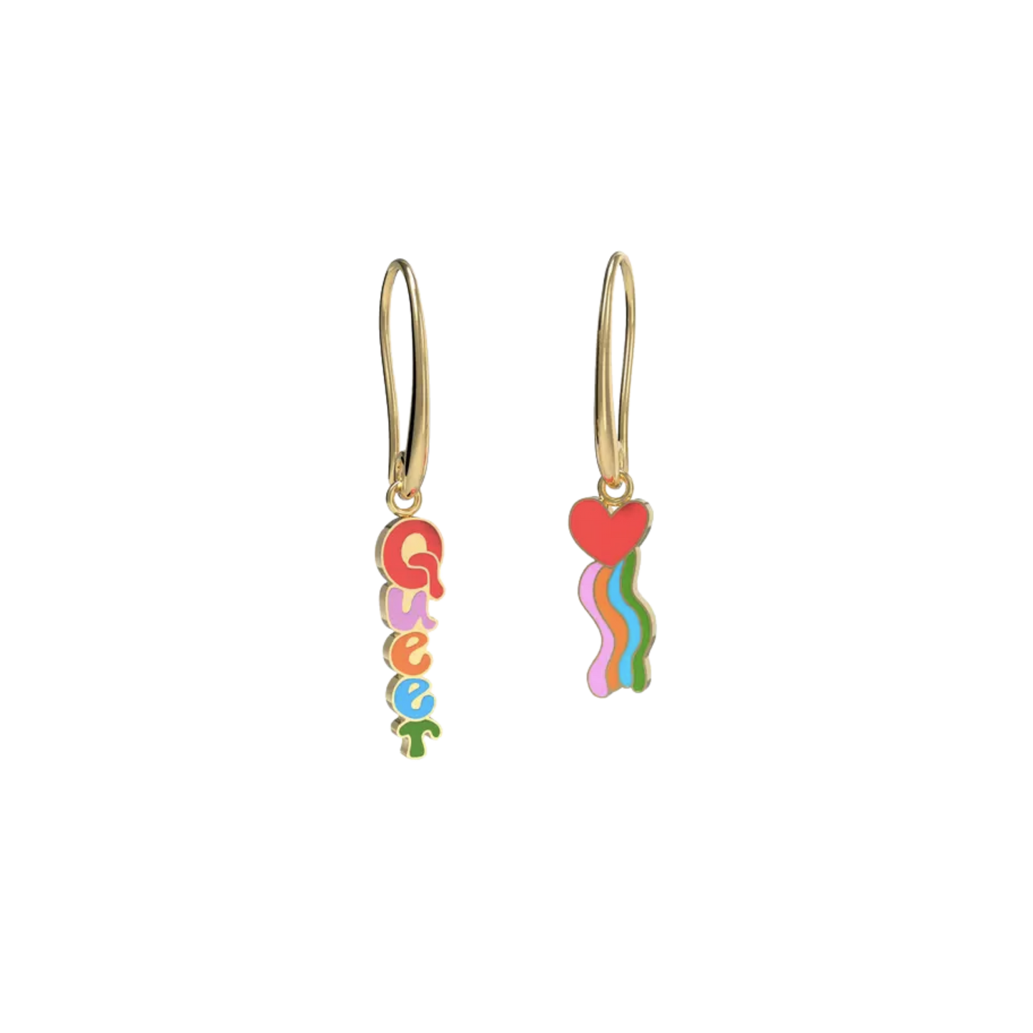 Queer Heart Hanging Earrings