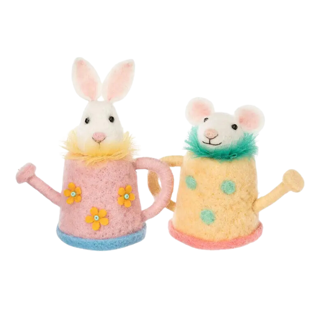 Bunny or Mouse in Watering Cans