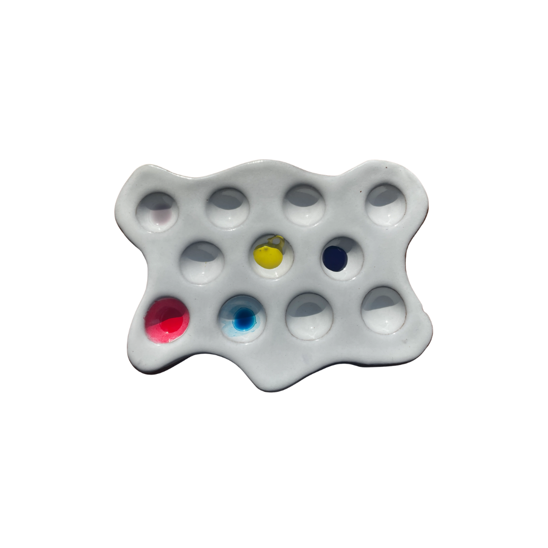 11-Pan Ceramic Artist Paint Palette