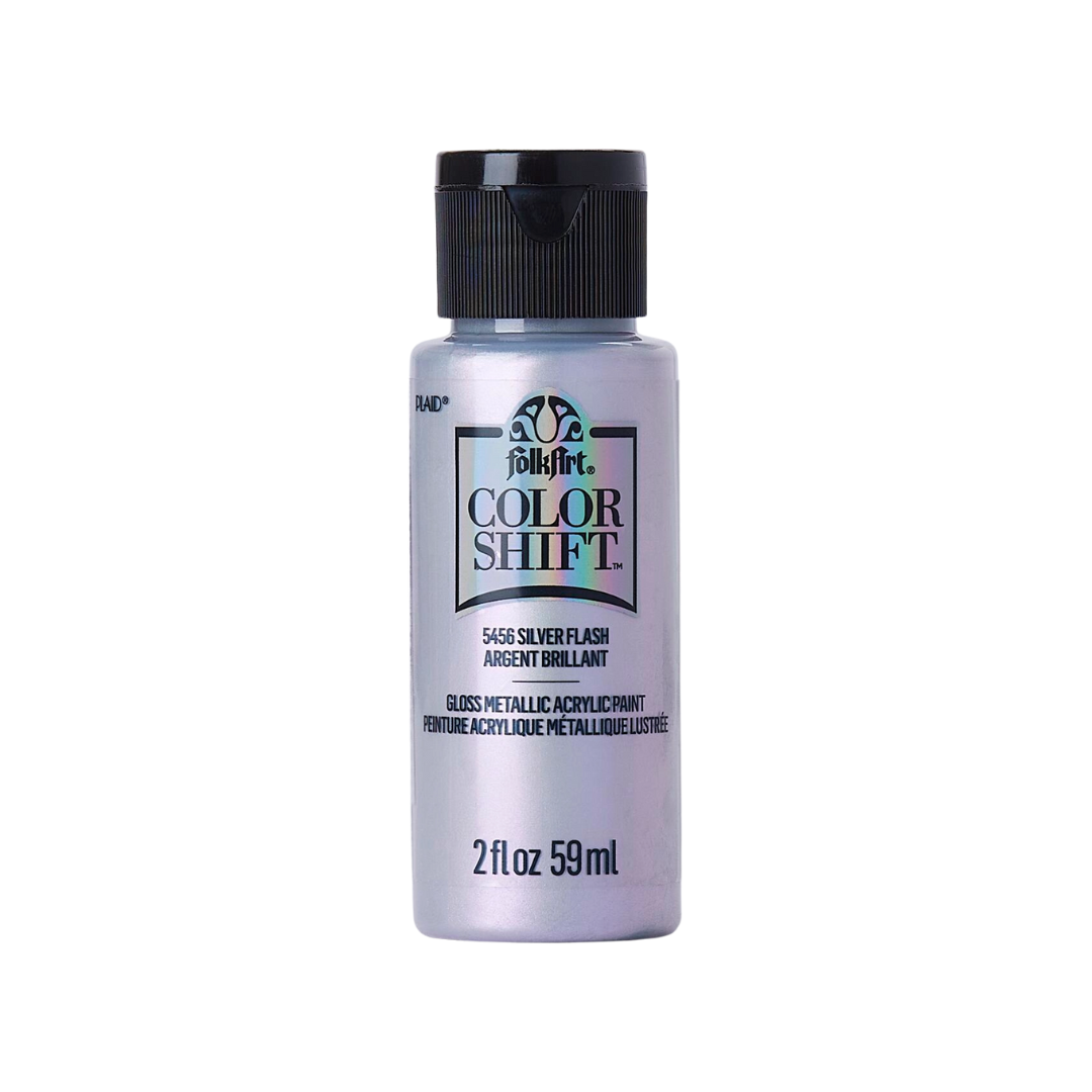 Folkart Color Shift Acrylic Paint - Silver Flash