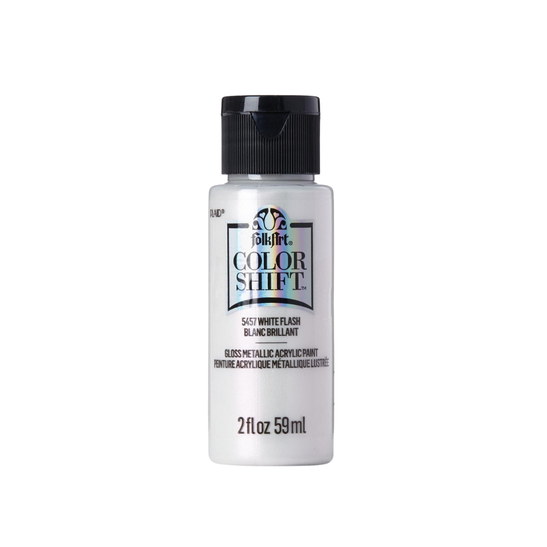 Folkart Color Shift Acrylic Paint - White Flash