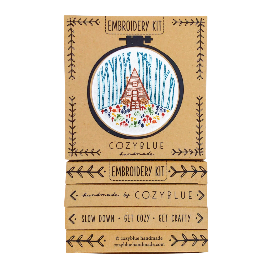 Cozy Cabin Embroidery Kit