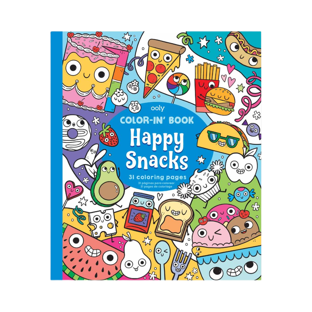 Color-in' Book: Happy Snacks