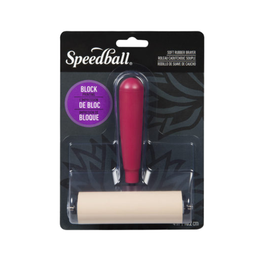 Soft Rubber Brayer Heavy Duty Steel Frame β 6"