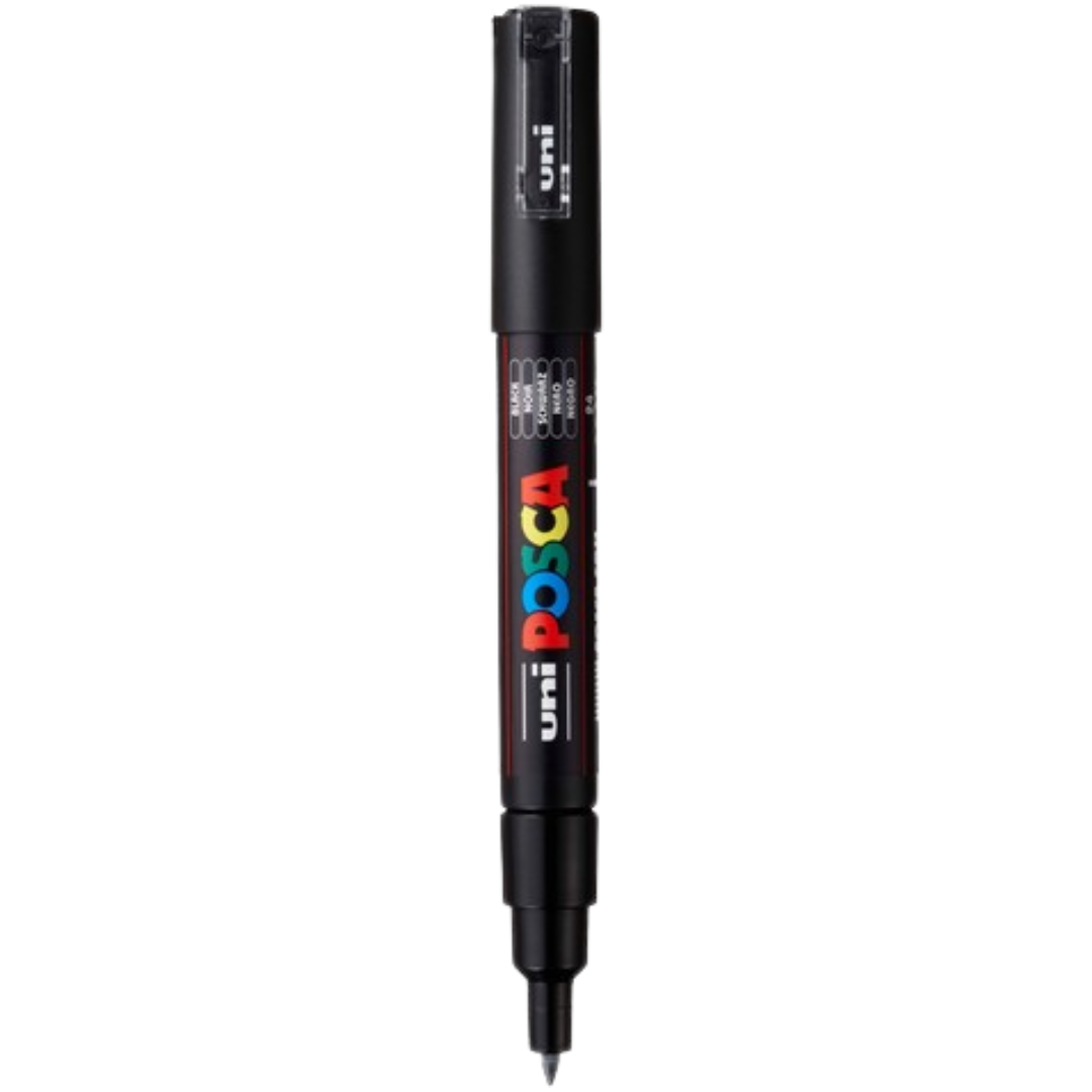 Posca PC-1M Acrylic Paint Marker β Extra-Fine Bullet Tip Black