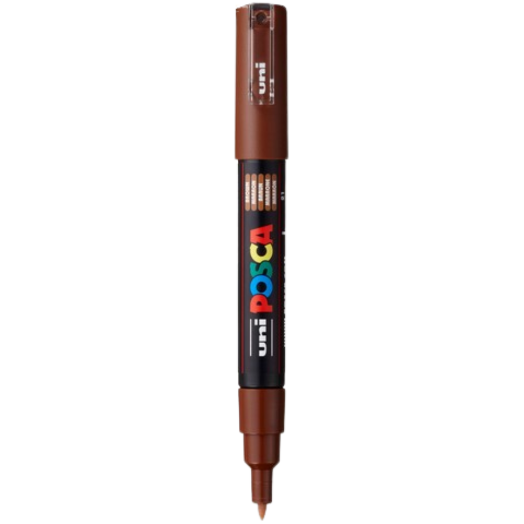Posca PC-1M Acrylic Paint Marker β Extra-Fine Bullet Tip Brown