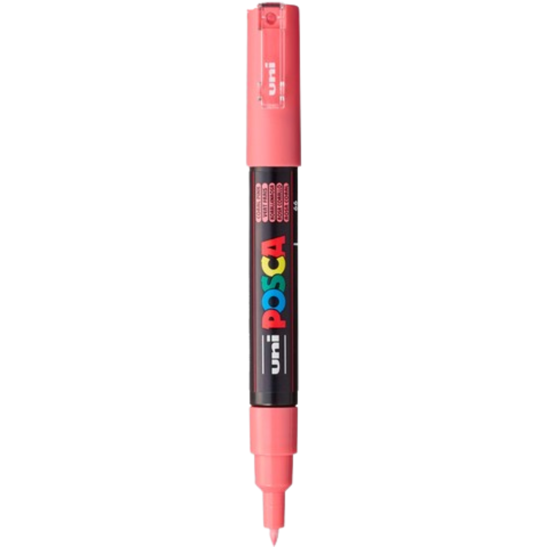Posca PC-1M Acrylic Paint Marker β Extra-Fine Bullet Tip Coral Pink