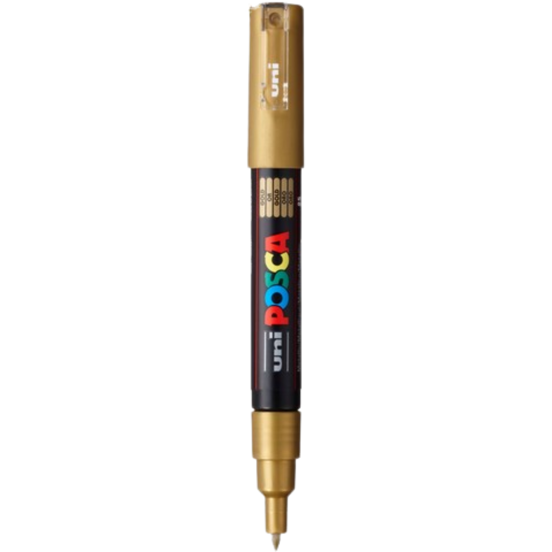 Posca PC-1M Acrylic Paint Marker β Extra-Fine Bullet Tip Gold