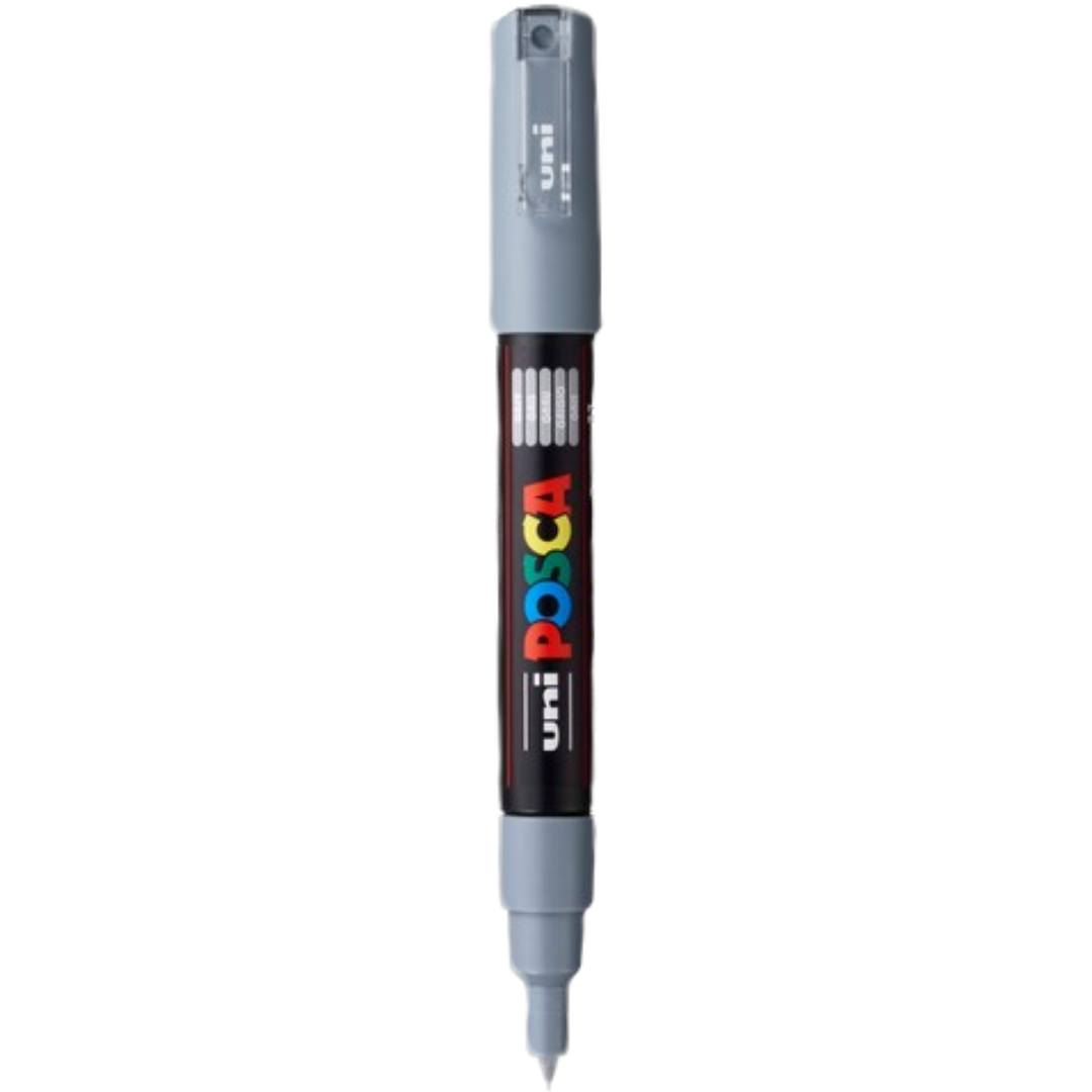 Posca PC-1M Acrylic Paint Marker β Extra-Fine Bullet Tip Grey