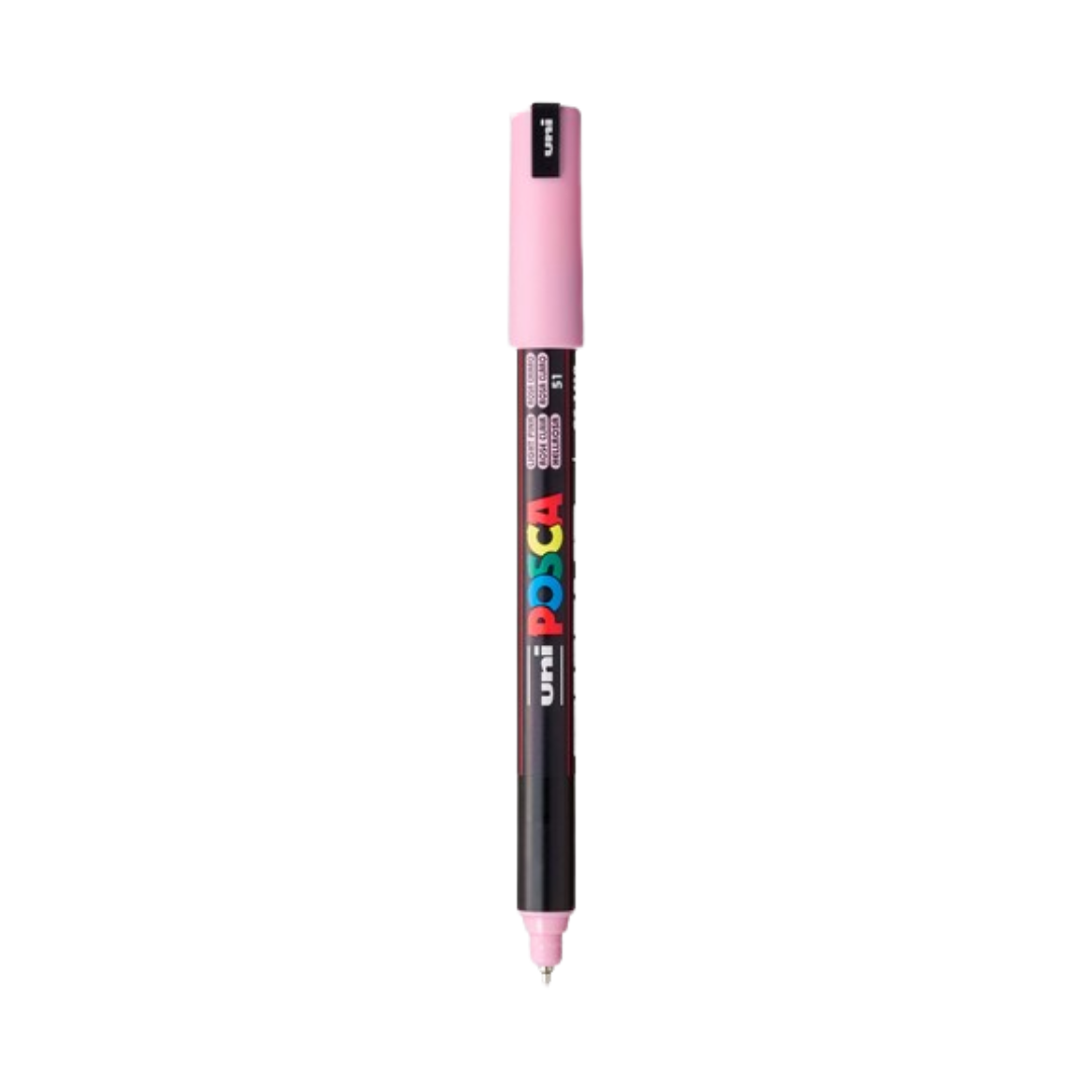 POSCA PC-1MR Acrylic Paint Marker – Extra-Fine Metal Tip Light Pink