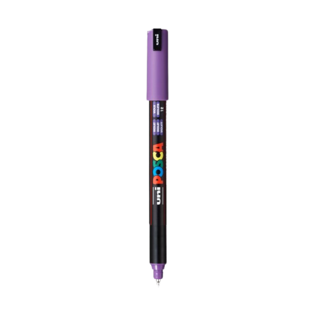 POSCA PC-1MR Acrylic Paint Marker – Extra-Fine Metal Tip Violet
